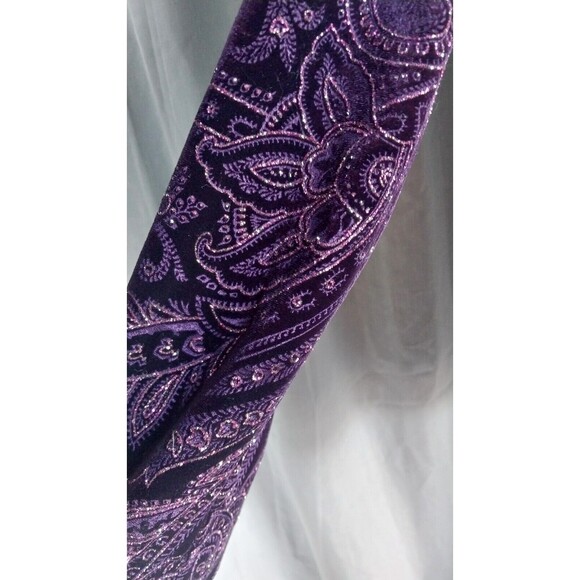 Vintage R&M Richards Metallic Sparkle Glitter Jacket Top Dark Purple Sz 12P - Picture 5 of 7